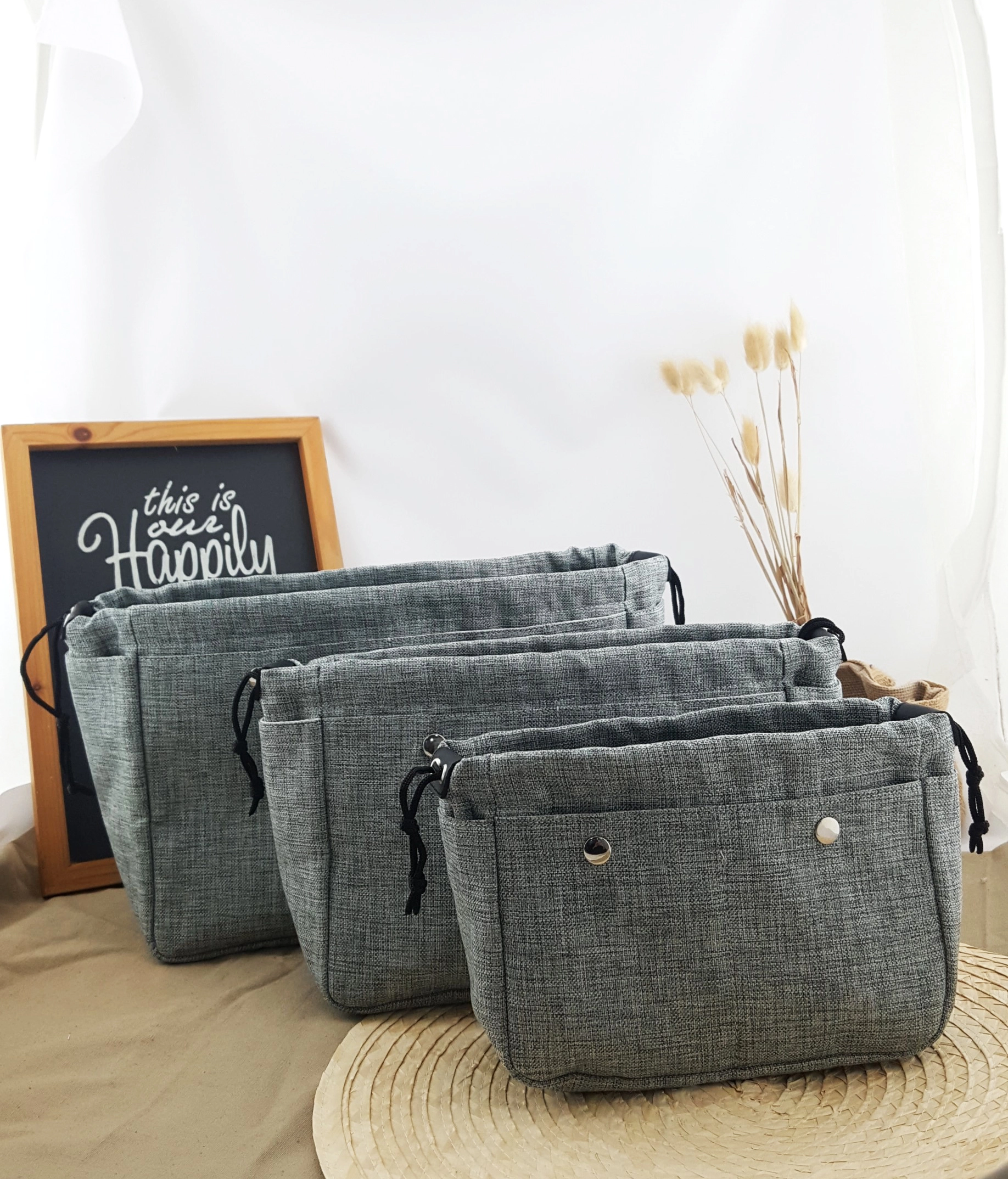 Hara bag organizer yeyebags grey