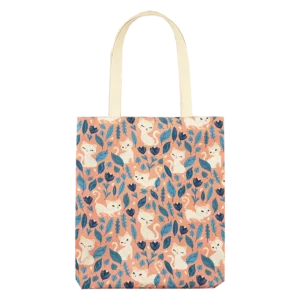 Tas Tote Bag Kanvas Tote-41 Cat Pink