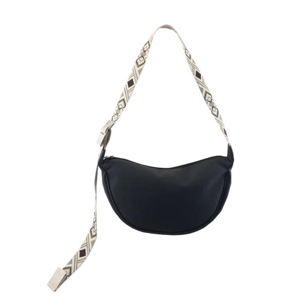 sling bag pu leather melros hitam (1)